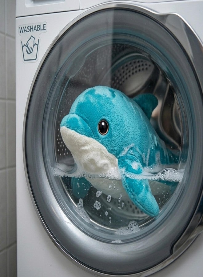 Adhigams Aqua Dolphin Soft Toy for Kids | Ultra Soft & Cuddly Dolphin Plush Toy | Stuffed Ocean Animal for Boys & Girls | Cute Hugging Pillow Gift [Size 50CM] - Image 5