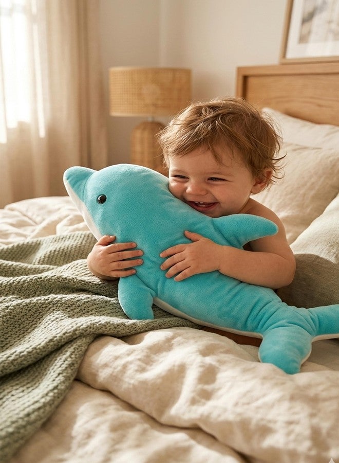 Adhigams Aqua Dolphin Soft Toy for Kids | Ultra Soft & Cuddly Dolphin Plush Toy | Stuffed Ocean Animal for Boys & Girls | Cute Hugging Pillow Gift [Size 50CM] - Image 4