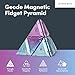 Speks Geode Magnetic Fidget Toy Sensory Desk Toy for Adults Teens 14 Stress Relief Gift Pyramid Chrome Purple - Image 4
