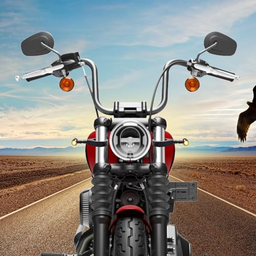 FACAILAHA Universal Motorcycle Front Fork Mounting LED Turn Signals Lights 12V Amber Blinkers W/Mounting Bracket for Honda Harley Yamaha Suzuki Kawasaki - Image 5