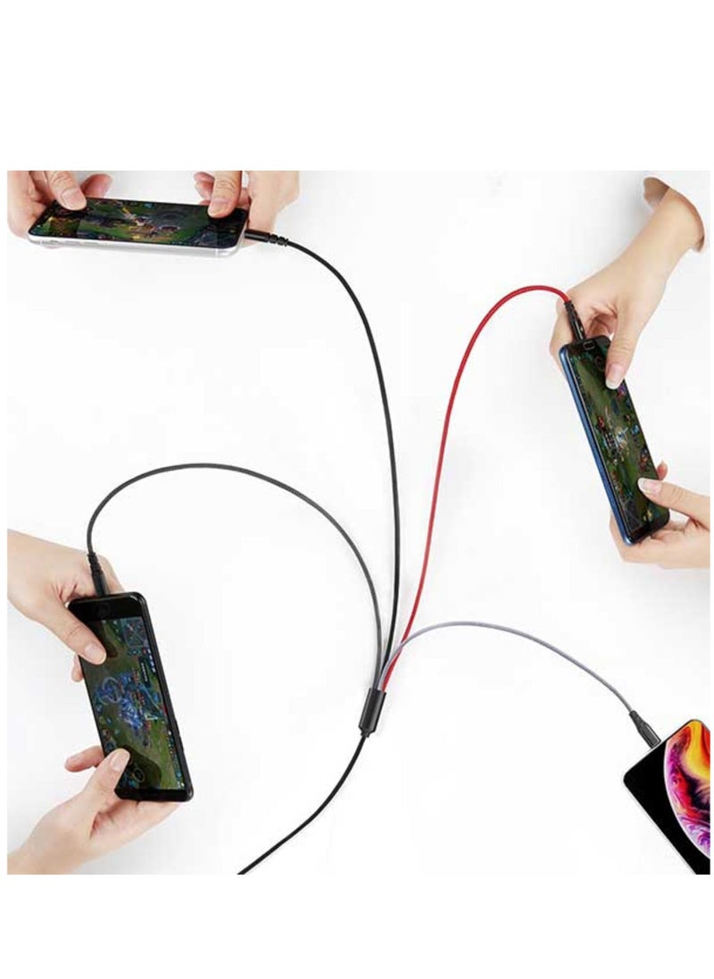Raxoom 4-in-1 Multi-Device Charging Cable â€“ Dual Lightning, Micro USB & Type-C Connector for Universal Charging - Image 3