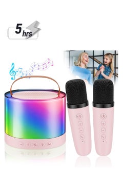 Toy Box Portable Karaoke Machine with 2 Wireless Microphone Music Player Toys Gifts Children Mini BT Speaker  - Image 1