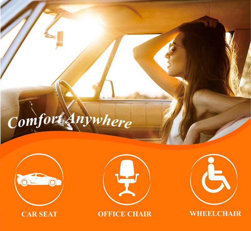 kingphenix Premium Car Seat Cushion, Memory Foam Driver Seat Cushion to Improve Driving View- Coccyx & Lower Back Pain Relief - Seat Cushion for Car, Truck, Office Chair (4D Mesh Gray) - Image 5