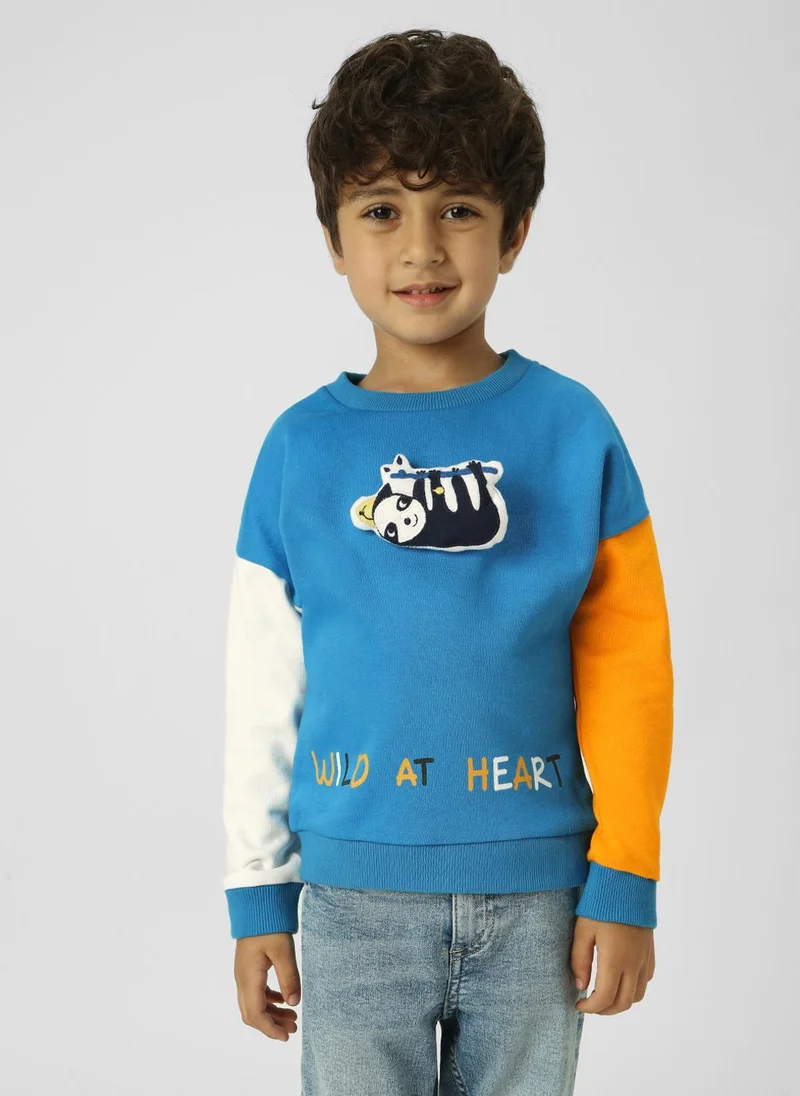 Nautinati Boys Interactive & Playful Animal-Themed Applique Sweatshirt
