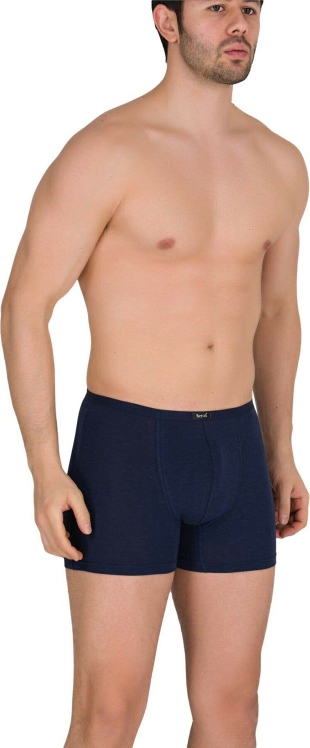 Berrak 6 Pieces Navy Blue Color Slim Belted Modal Boxer