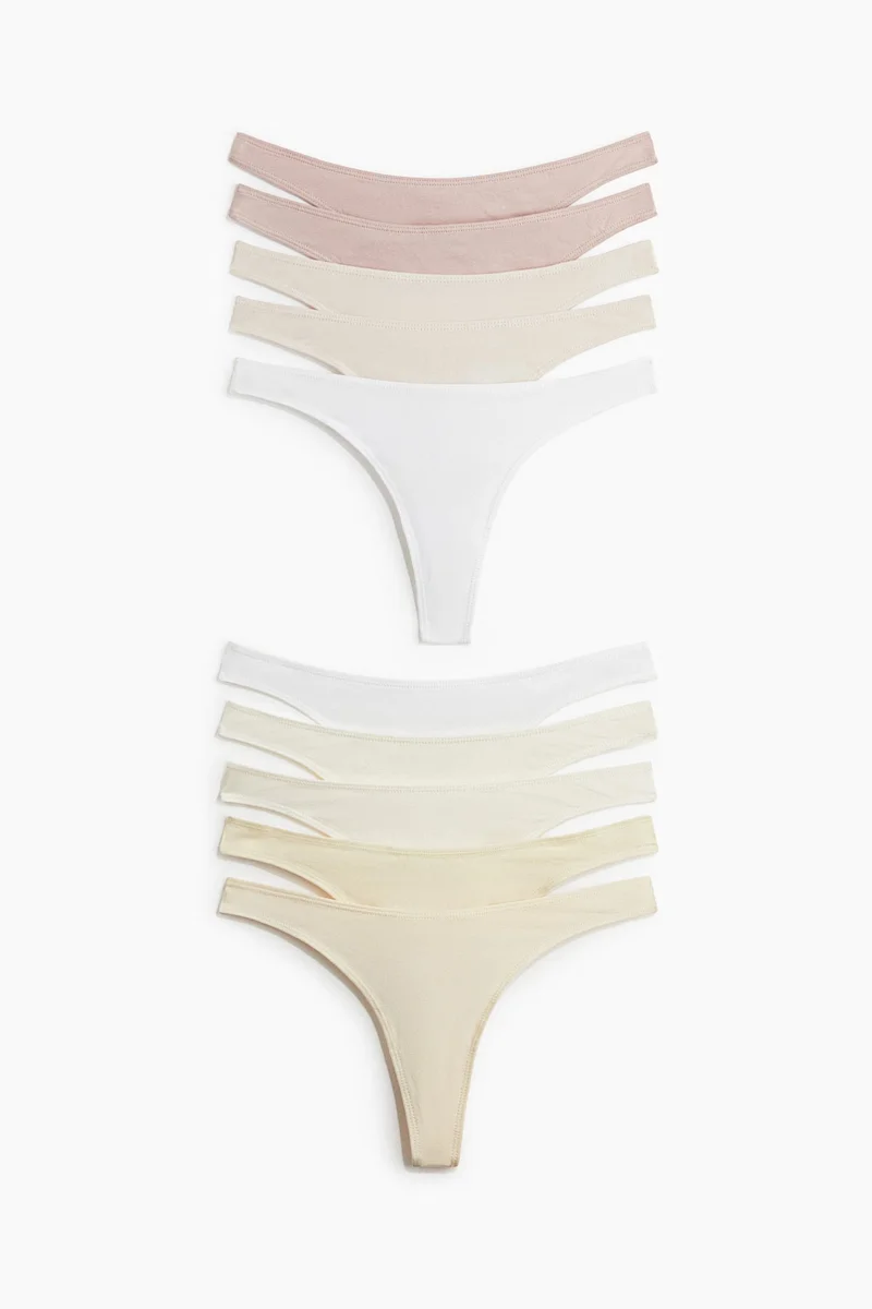 H&M 10-pack cotton thong briefs