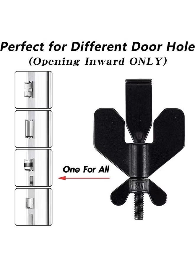 Portable Door Lock, Home Security Door Locker Travel Lockdown Locks for Safety and Privacy Protion, Door Lock Security Devices for Home Hotel School Apartment(Black) - Image 4
