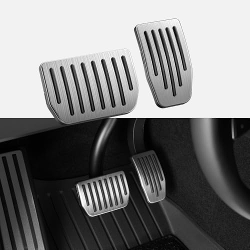 YONZEE Pedal Covers for Tesla Model Y Juniper 20252026 and Model 3 Highland 20242026 Fits Model Y3 20162026 304 Stainless Steel Brake and Accelerator Pedals NonSlip Accessories - Image 1