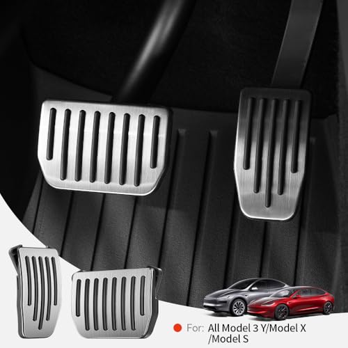 YONZEE Pedal Covers for Tesla Model Y Juniper 20252026 and Model 3 Highland 20242026 Fits Model Y3 20162026 304 Stainless Steel Brake and Accelerator Pedals NonSlip Accessories - Image 3