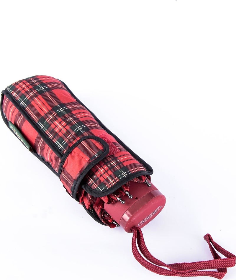 April Women's Umbrella Micro Mini Plaid Red A-203L  - Image 2