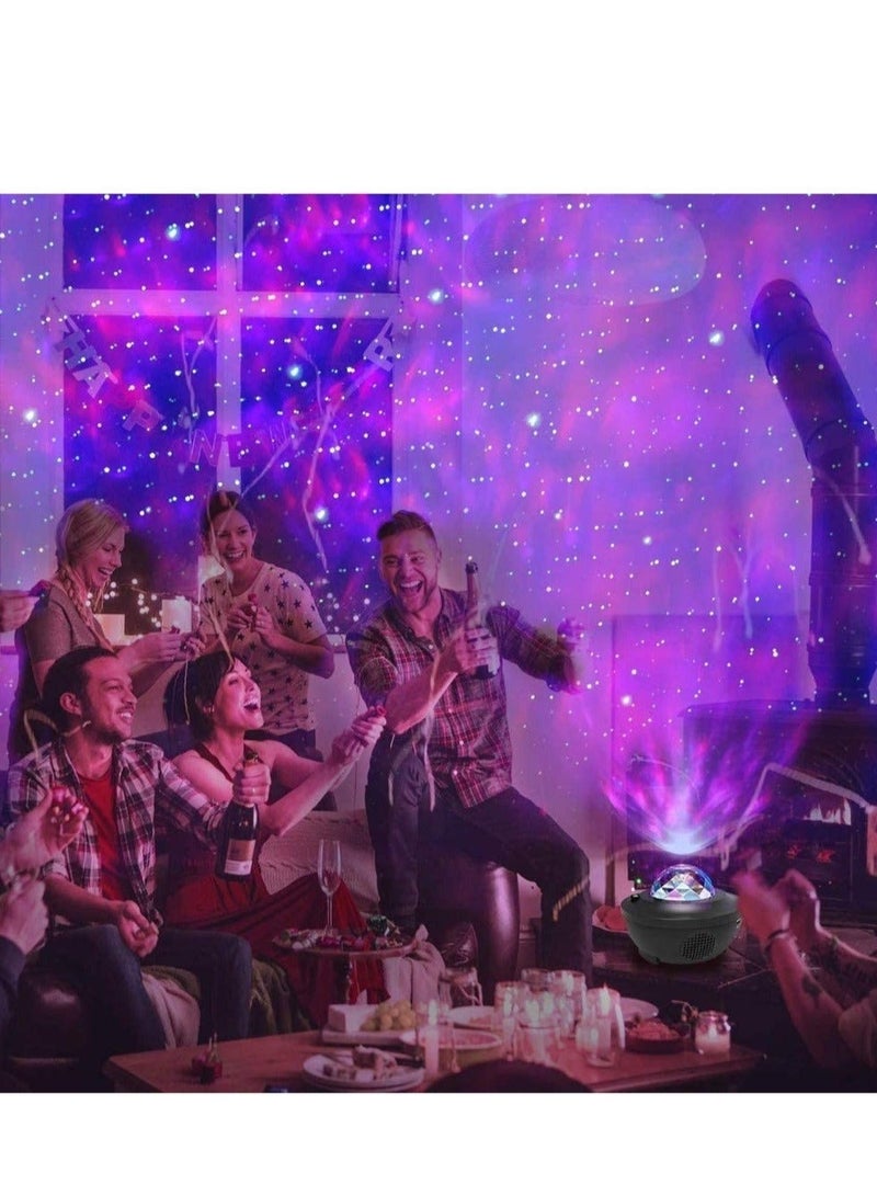 Raxoom Star Light Projector Led Night Light, 2 In 1 Starry Light & Ocean Wave Projector With Remote Control 10 Colors Changing Music Player With Bluetooth Dimmable, Best Gift For Kids & Adults - Image 2