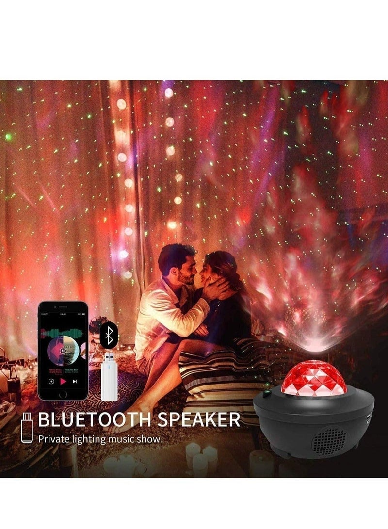 Raxoom Star Light Projector Led Night Light, 2 In 1 Starry Light & Ocean Wave Projector With Remote Control 10 Colors Changing Music Player With Bluetooth Dimmable, Best Gift For Kids & Adults - Image 4