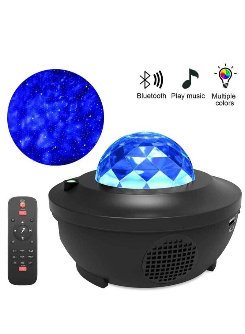 Raxoom Star Light Projector Led Night Light, 2 In 1 Starry Light & Ocean Wave Projector With Remote Control 10 Colors Changing Music Player With Bluetooth Dimmable, Best Gift For Kids & Adults - Image 3