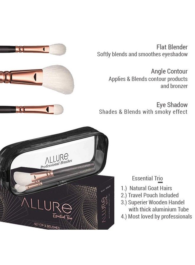 allure Essential Trio Makeup Brush Set - Image 3