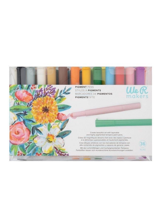 We R Memory Keepers Pigment Drawing Pens Multicolor 36 Piece Pigment Pens Drawing Pens For Kids Art And Craft Supplies Drawing Pens For Drawing Pens Drawing Pens For Sketching Drawing Pens Black - Image 1