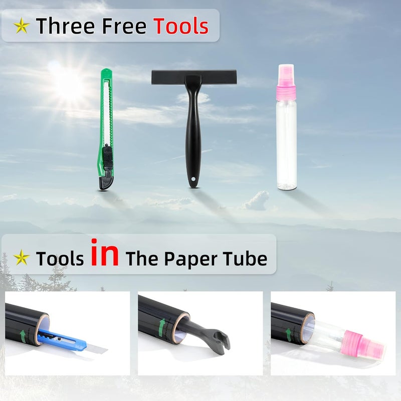 FuFin Total Blackout Window Privacy Film with Free Installation Tools - Image 2