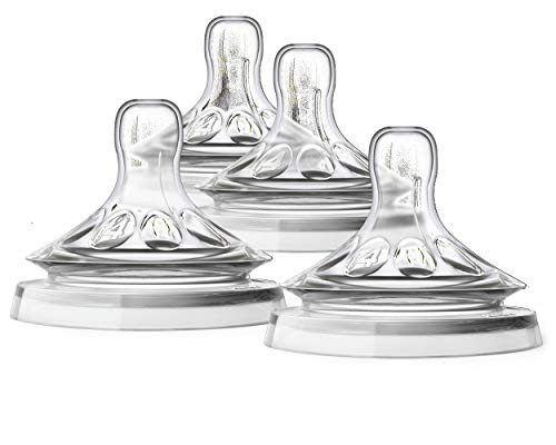 Avent Philips Avent Natural Baby Bottle Fast Flow Nipple, 6M+, Flow 4, SCF654/43, (Pack of 4) - Image 1