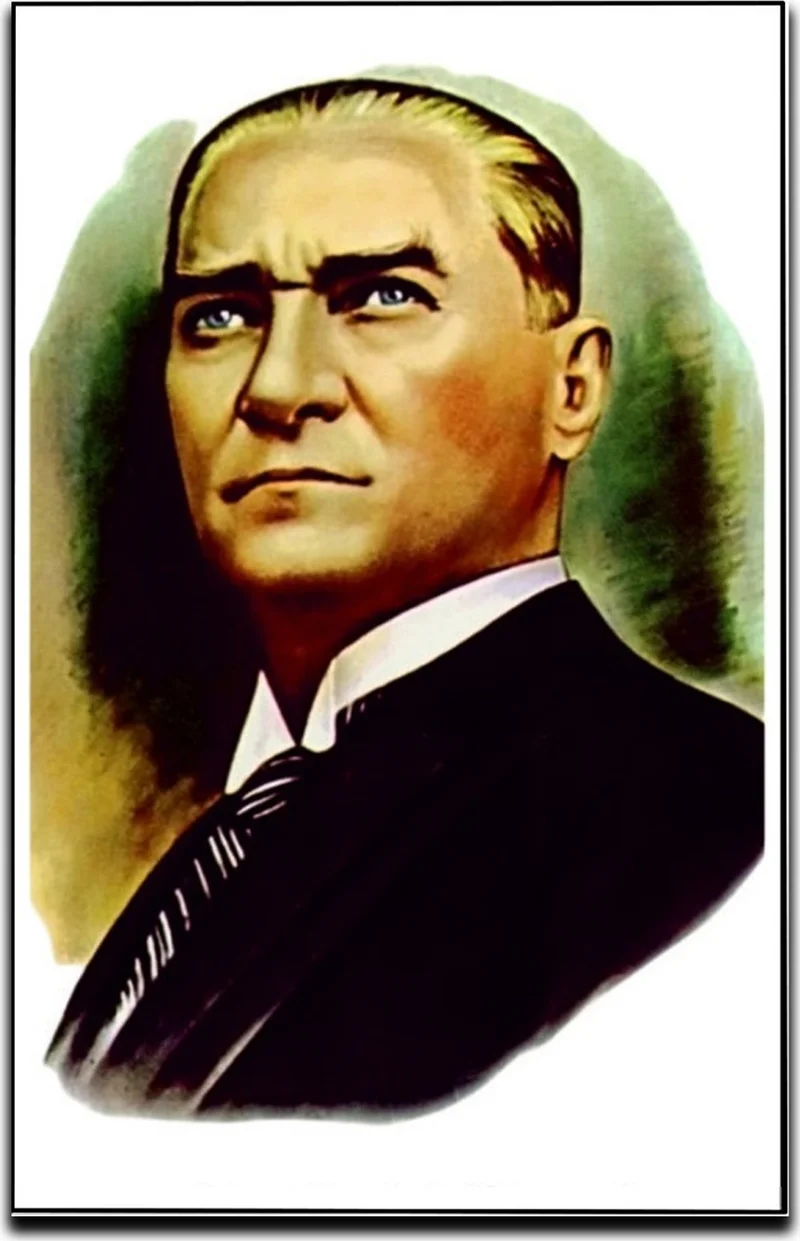ZC Bayrak ZC Flag Mustafa Kemal Atatürk Portrait Raschel Digital Printing Flag 150 x 225 cm