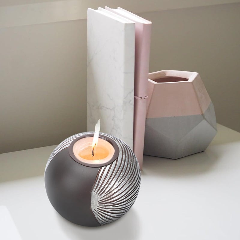 Abaodam Creative Modern Resin Candlestick Holder, Double-Sided Small Candle Stand, Decorative Festival Candle Holder for Home Décor and Party Centerpiece - Image 4