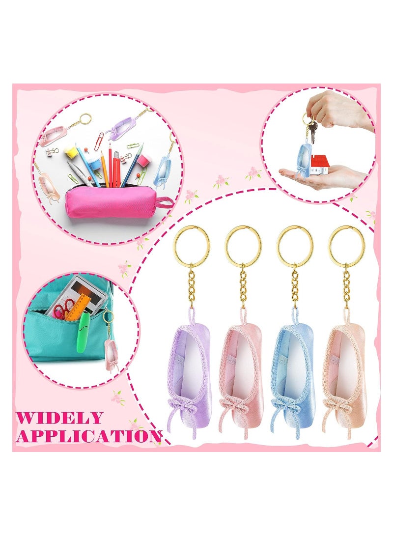 KASTWAVE Ballet Shoes Key Chain Creative Hanging Pendant Keychains Ballet Keyrings Pendant for Ballerina Ballet Party Supplies 4 Pcs - Image 5