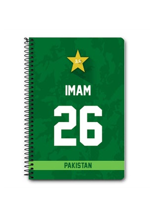 Designer A5 Spiral Notebook Memo Notepad Journal Player - Imam-ul-Haq, Jersey Number -26 (With Logo) - pzsku/Z95F1DE3C652FBD8306B2Z/45/_/1695038589/835221bc-d99c-48da-b0c2-77518d474aa1