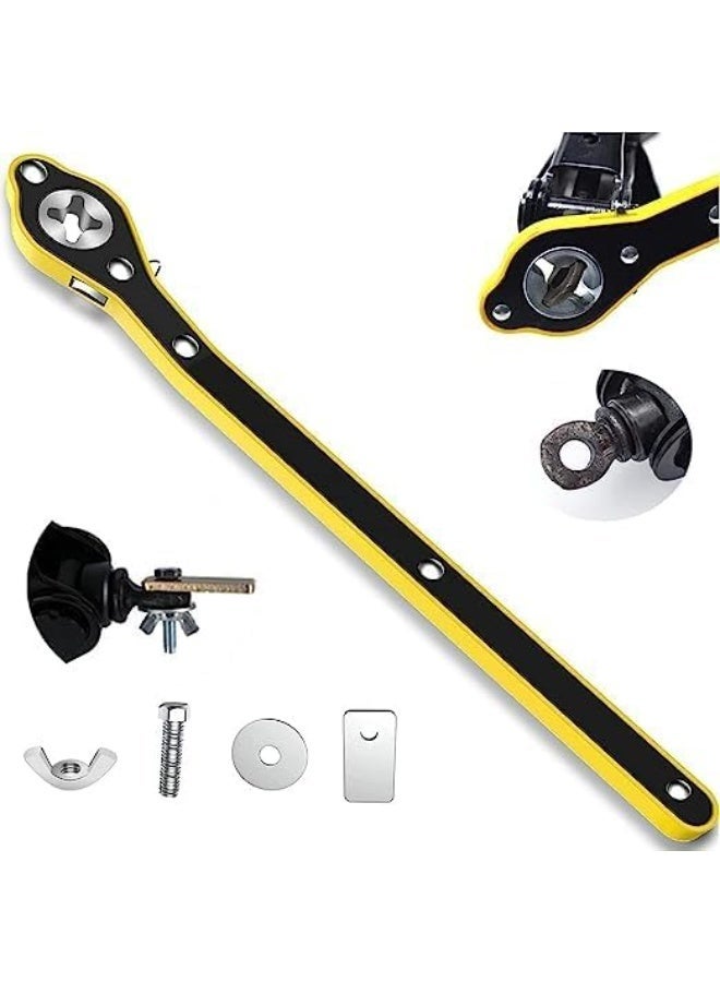 Universal 360° Ratcheting System Wrench - Effortless - High Torque Quick Lift Handle - Smart Design with Shift Switch (Raise/Lower) - Professional Tool for Jacks and Tire Changes - Image 1