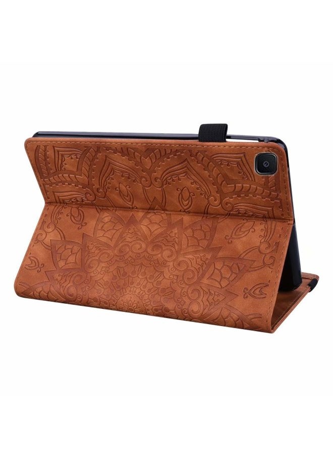Generic - Applicable To Samsung Tab S6 Lite Tablet Leather Case Retro Frosted Pattern Card Holder Drop-resistant Protective Case-Color:Black-Applicable Model:Other Models - Image 1