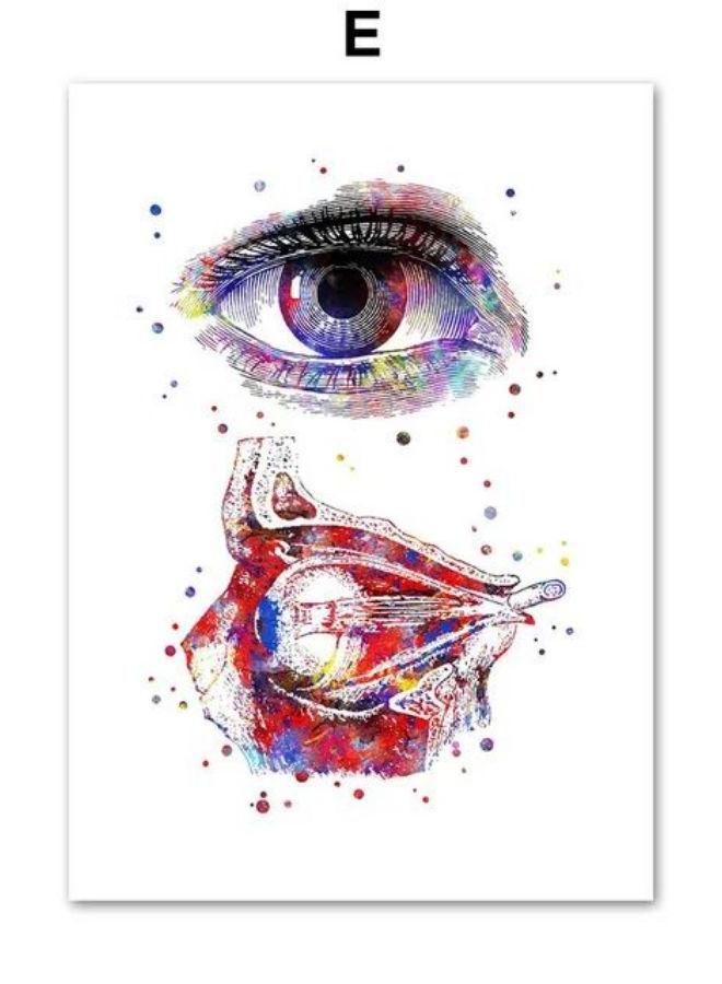 Ophthalmologist Optician Eye Anatomy Wall Art Canvas Painting Abstract Posters And Prints Wall Pictures For Doctor Office Decor - Image 1