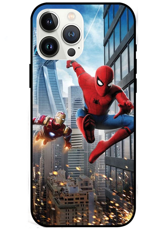 EYE CATCH - Protective Case Cover For Apple iPhone 13 Pro Ironman & Spiderman - Image 1