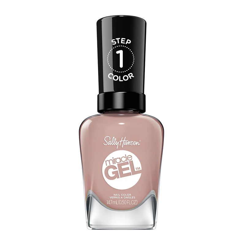 Sally Hansen Miracle Gel Salon Quality Nail Polish | Gel-Like Formula, Two-Step System, No UV Light Needed, Long Lasting | Opaque | 235 Love at First Flight | Muave Nude Nail Polish - Image 1