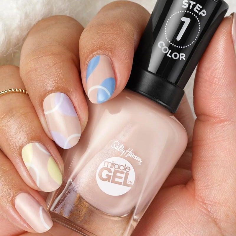 Sally Hansen Miracle Gel Salon Quality Nail Polish | Gel-Like Formula, Two-Step System, No UV Light Needed, Long Lasting | Opaque | 235 Love at First Flight | Muave Nude Nail Polish - Image 5