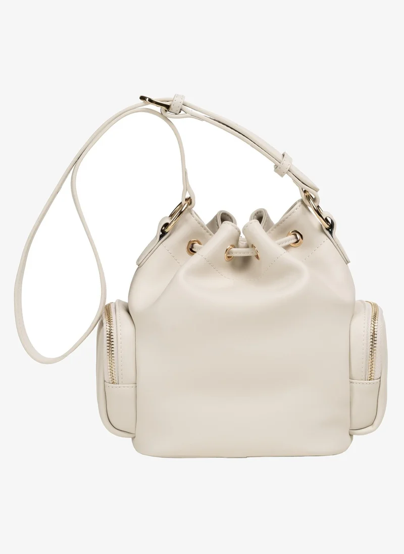 Christian Lacroix Christian Lacroix Women's Mistraline Genuine Leather Bucket Bag - Off White