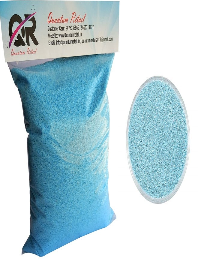 Quantum Retail-(900 Grams) Sugar Size Sand Gravel for Aquarium/Home & Garden/Lawn Decoration/Aquarium Substrate/Terrarium/Quartz Sand/Aquarium Sand for Fish Tank (Sky Blue) - Image 1