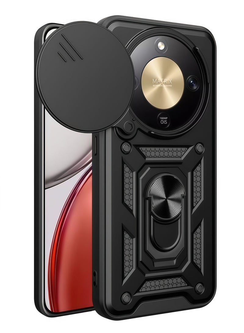 BlueHole Honor X9D 5G Anti Drop Protective Case, Black Lens Slide Cover, Ring Holder, Heavy-Duty Shock-Absorbing All Inclusive Case - Image 1
