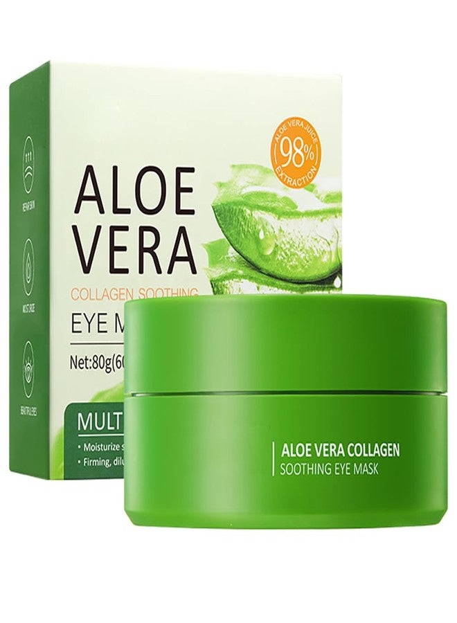 BEUKING Aloe Vera Eye Masks - 60 PCS Under Eye Patches for Puffiness & Dark Circle, Moisturizing Firming Eyes Gel Pad Patches for Bag Puffiness Daily Skincare, Gifts for Women - Image 1