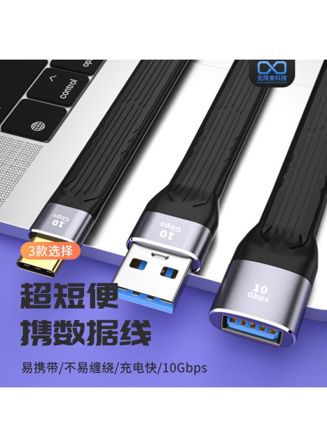 Double-headed Type-c Male-to-male Pd Fast Charging To Usb3.1 High-speed Hard Disk 40g Short Usb 4 100w Lightning 3 - Image 2