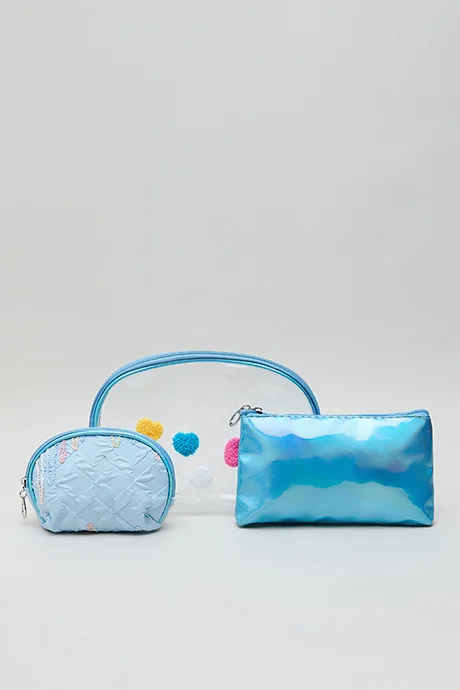 R&B 3 Pack Toiletry Pouch Set