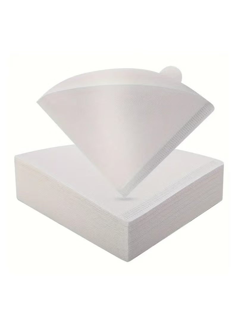 فلاتر قهوة v60 عدد 100 فلتر مقاس 02 حجم كبير ابيض - Image 1