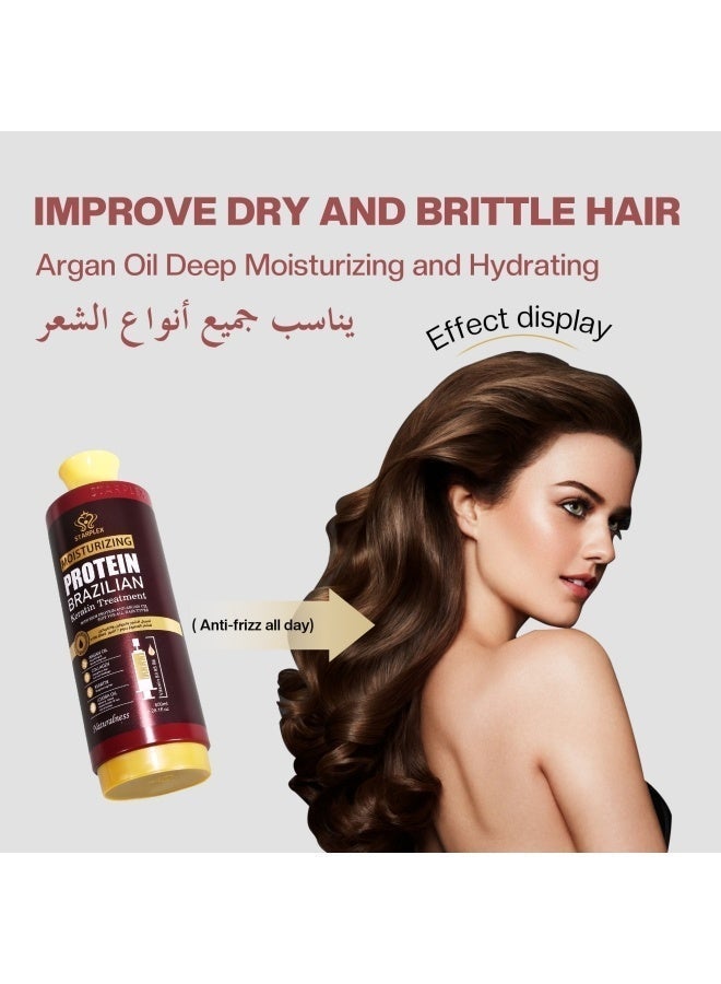 STARPLEX Moisturizing Keratin Treatment 800ml - Brazilian Protein & Argan Oil | Nourishing & Smoothing for All Hair Types | Salon Professional Deep Care - Image 2