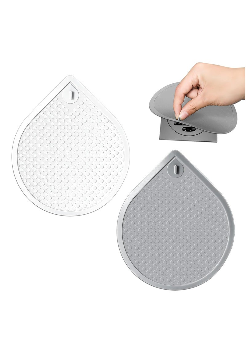 Oasisgalore Bathtub Stopper, Universal Silicone Tub Drain Stopper, 6 Inches Extra Large Bathtub Drain Stopper Bath Plug for Kitchen Bathroom Bathtub Sink Drains (2 Pcs, White Grey)  - Image 1