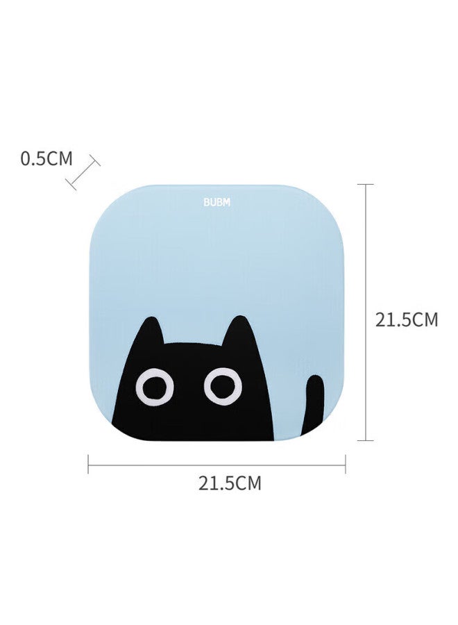 Bubm Cartoon Cute Office Desk Pad Gaming Mouse Pad Non-slip Durable Laptop Computer Portable Mouse Pad Small Size Ktsbd-b4 Black Cat - Image 2