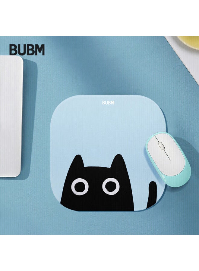 Bubm Cartoon Cute Office Desk Pad Gaming Mouse Pad Non-slip Durable Laptop Computer Portable Mouse Pad Small Size Ktsbd-b4 Black Cat - Image 1