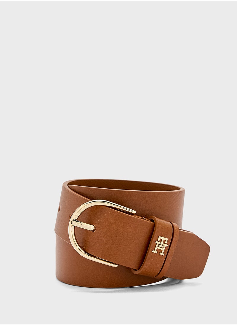 TOMMY HILFIGER - Logo Detail Allocated Buckle Hole Belt - Image 1