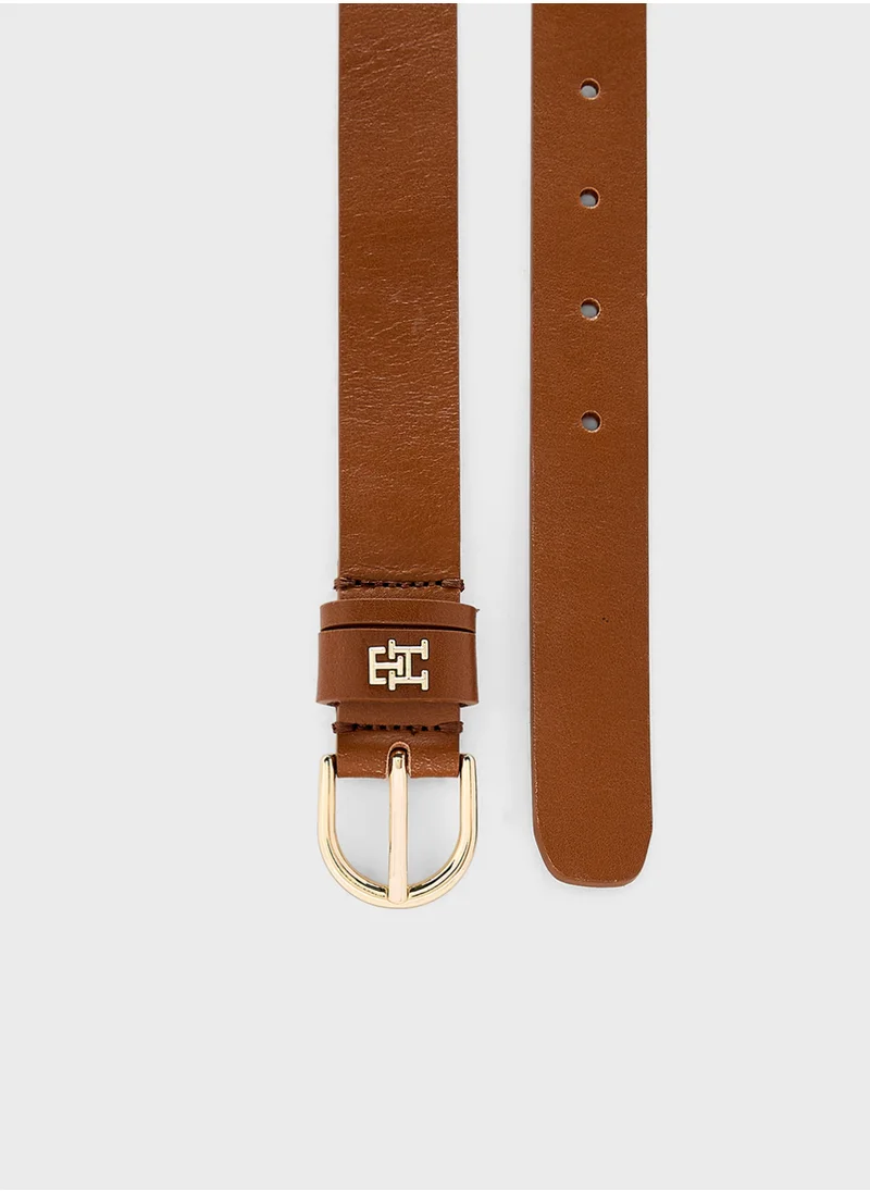 تومي هيلفيغر Logo Detail Allocated Buckle Hole Belt