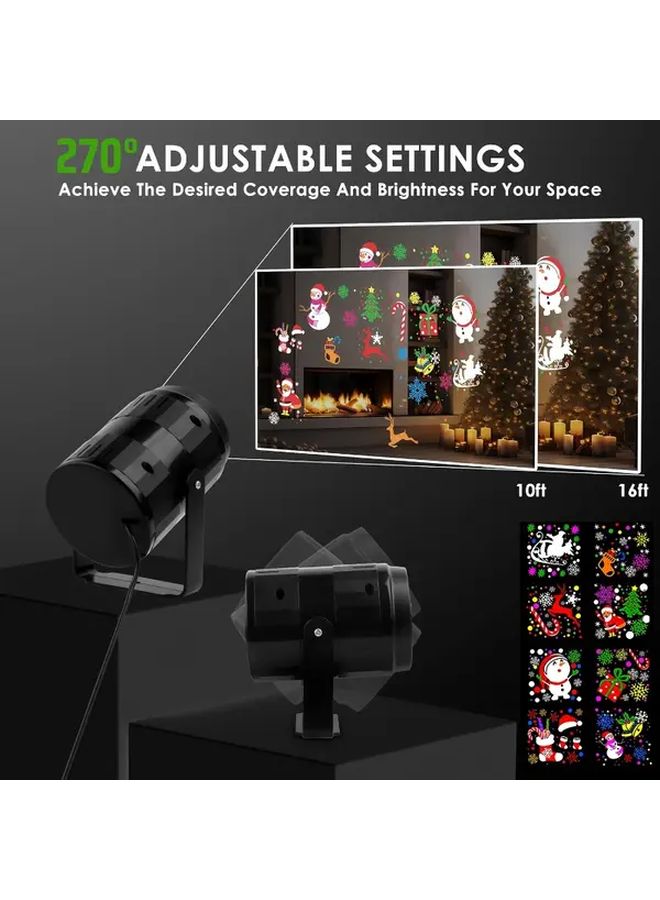 Dynamic Snowflake Projector Light Red Green USB Rotating Christmas Holiday Decor - Image 4