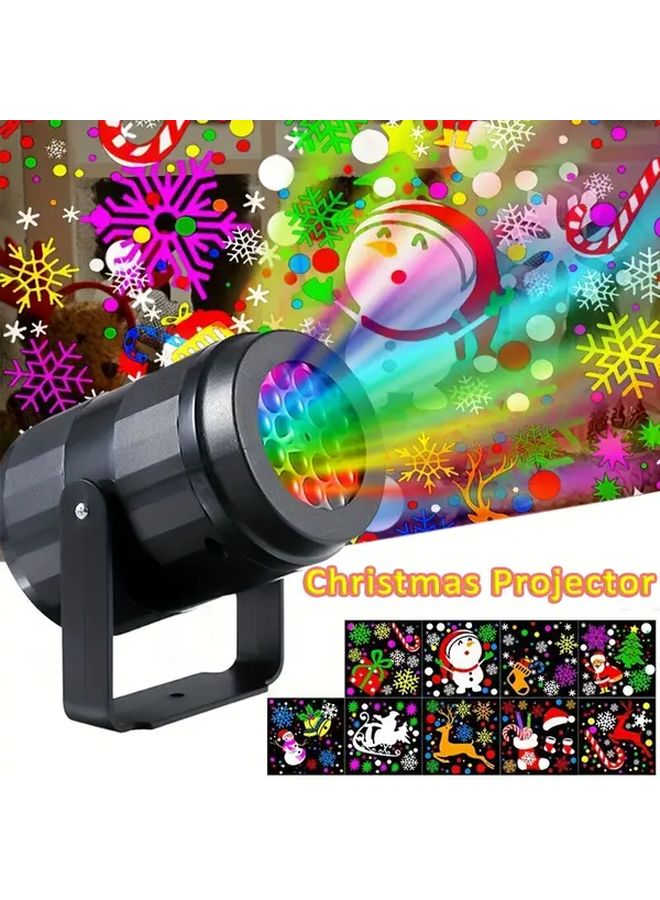 Dynamic Snowflake Projector Light Red Green USB Rotating Christmas Holiday Decor - Image 5