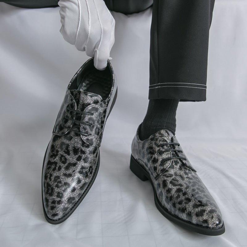 Men'S Large Size Patent Leather Business Formal Leather Shoes Lace-Up Wedding Shoes 2025 Spring & Fall New British Leather Shoes For Men - Image 5