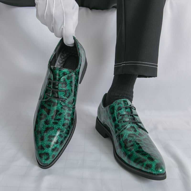 Men'S Large Size Patent Leather Business Formal Leather Shoes Lace-Up Wedding Shoes 2025 Spring & Fall New British Leather Shoes For Men - Image 2