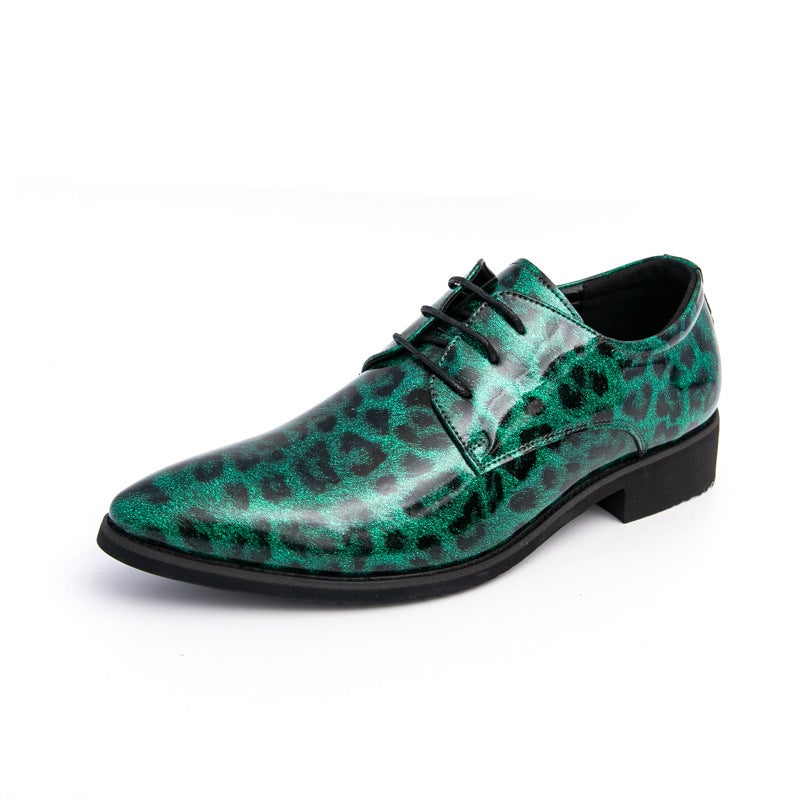 Men'S Large Size Patent Leather Business Formal Leather Shoes Lace-Up Wedding Shoes 2025 Spring & Fall New British Leather Shoes For Men - Image 1