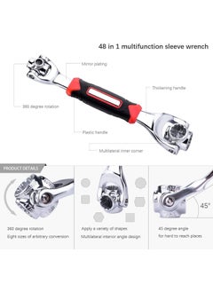 ISHWANKU ISHWANKU 48 in 1 Socket Wrench Multifunction Universal Tool with Spline Bolts 360 Degree Revolving Spanner Multi  - Image 3